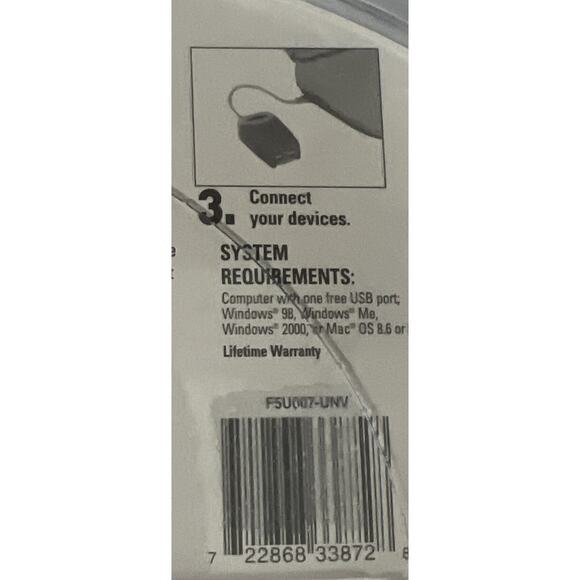 Belkin Pocket Hub USB Connector Up to 4 Devices Portable Builtin Cable Year 2001 - Picture 2 of 13